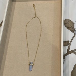 New Marcia Moran blue lace necklace